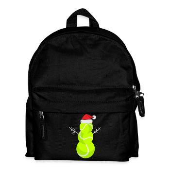 Weihnachts Tennisball Schneemann - Kinder Rucksack - Schwarz - Vorne