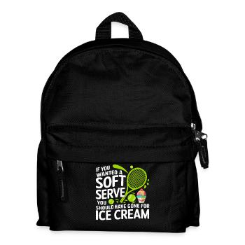 Soft Serve vs Eiscreme Cartoon-Zitat - Sac à dos Enfant - noir - Devant