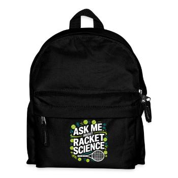 Racket Science Spruch - Kinder Rucksack - Schwarz - Vorne