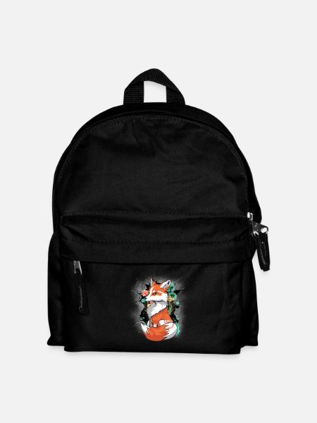 Fuchs Füchsin Kinder Kind Märchen Füchse - Kinder Rucksack - Schwarz