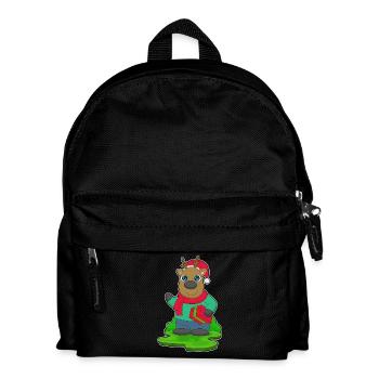 Rentier Weihnachten Paket - Kinder Rucksack - Schwarz - Vorne