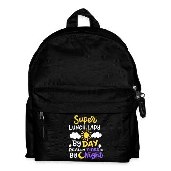 Mittagessen Dame Schule Cafeteria Arbeiter - Kinder Rucksack - Schwarz - Vorne