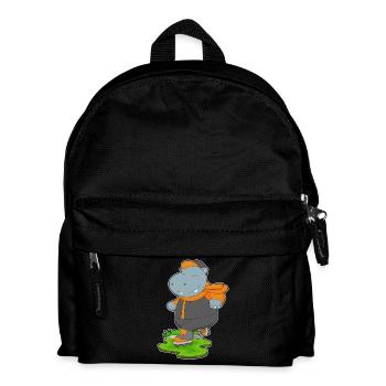 Hippopotamus Inline skating Inline skates - Kids' Backpack - black - Front