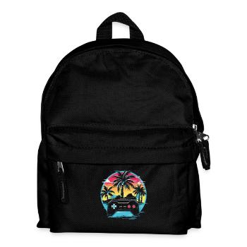 Video Games Vaporwave - Kids' Backpack - black - Front