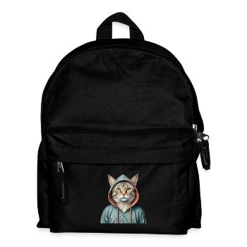 Chat portant une veste - Sac à dos Enfant - noir - Devant