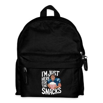 Football - Lustig I'm just here for the snacks - Kinder Rucksack - Schwarz - Vorne