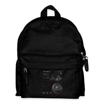 Moon Graphic | Moon Map Astronomy Detailed - Kids' Backpack - black - Front