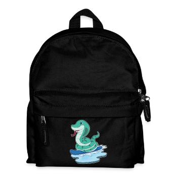 Schlange Snowboarder Snowboard - Kinder Rucksack - Schwarz - Vorne
