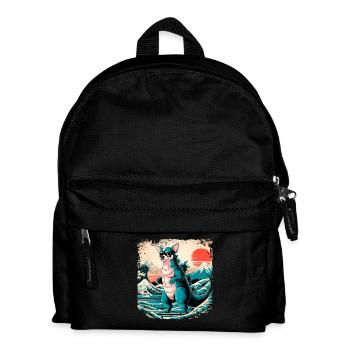 Funny Monster Chihuahua Dogzilla Anime Manga Japan - Kids' Backpack - black - Front
