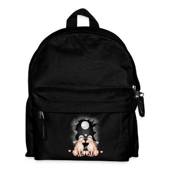 maritim Schaf Schafe Matrosen Seemänner Vollmond - Kinder Rucksack - Schwarz - Vorne