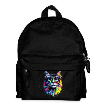 Chat de la forêt norvégienne Chat des forêts norvégiennes - Sac à dos Enfant - noir - Devant