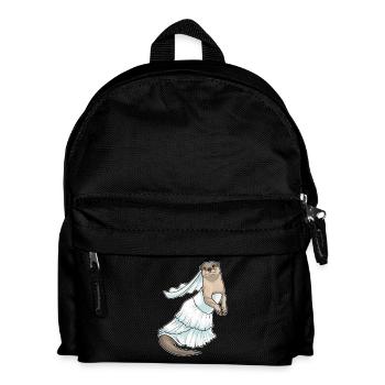 Otter Bridal Wedding Dress Wedding - Kids' Backpack - black - Front
