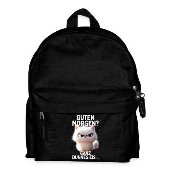 Good morning very thin cream morning grouch cats - Kids' Backpack - black - Front