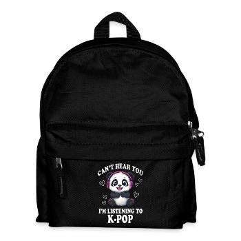 Mignon Panda K-Pop Kpop Corée Musique - Sac à dos Enfant - noir - Devant