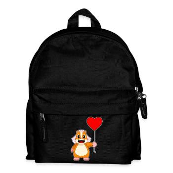 Hamster Bridal Balloon Wedding - Kids' Backpack - black - Front