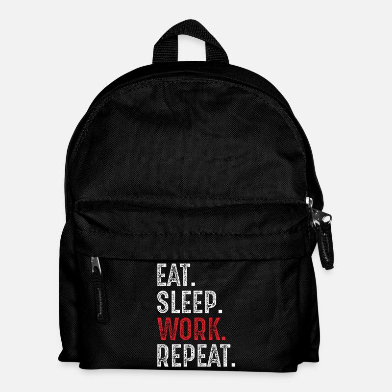 eat sleep work repeat - Sac à dos Enfant - noir