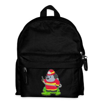 Dog Firefighter Fire Hose Fire Brigade - Kids' Backpack - black - Front
