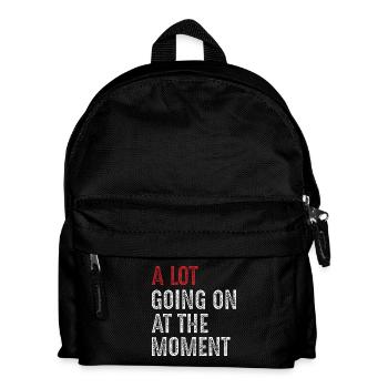 Es ist viel los im Moment - Kinder Rucksack - Schwarz - Vorne