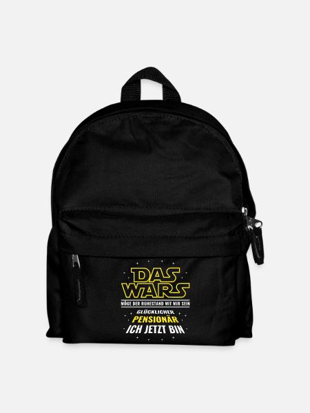 Pension - Das wars - Glücklicher Pensionär ich bin - Kinder Rucksack - Schwarz