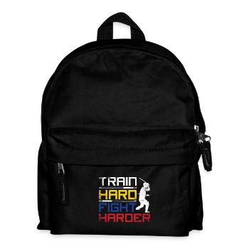 Entraînez-vous dur, combattez plus fort Escrima - Sac à dos Enfant - noir - Devant