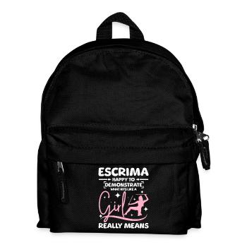 Frappe comme une fille Escrima - Sac à dos Enfant - noir - Devant