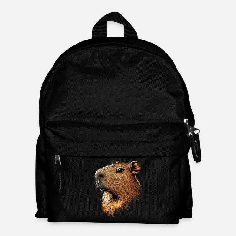 Capybara Be Capy Wasserschwein Lustiges Capybara - Kinder Rucksack - Schwarz