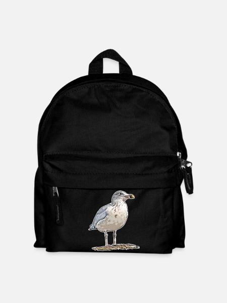 Möwe - Kinder Rucksack - Schwarz