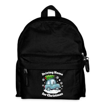 Weihnachten Familie Zuhause Auto Weihnachtsbaum - Kinder Rucksack - Schwarz - Vorne