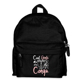 Cool girls play conga - Kinder Rucksack - Schwarz - Vorne