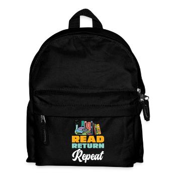 Read, Return, Repeat, Books, Library - Kids' Backpack - black - Front