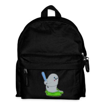 Seal Baseball Baseball Bat - Kids' Backpack - black - Front