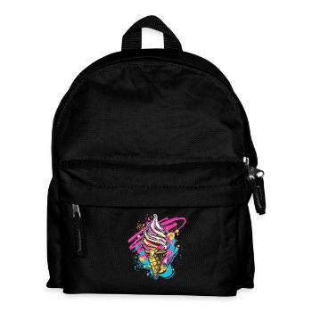 Taches de peinture de cornet de crème glacée - Sac à dos Enfant - noir - Devant