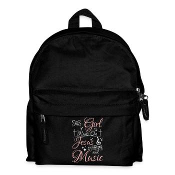 Cette fille court sur Jésus et la musique - Sac à dos Enfant - noir - Devant