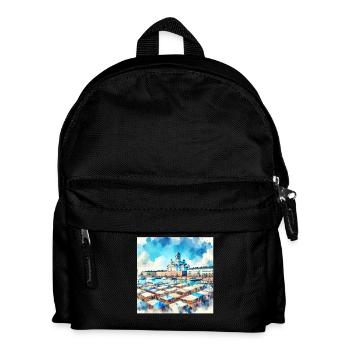Kauppatori Markt Helsinki Skandinavien Finnland So - Kinder Rucksack - Schwarz - Vorne