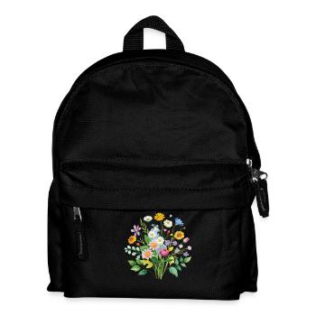 Illustration de bouquet de fleurs sauvages colorées - Sac à dos Enfant - noir - Devant