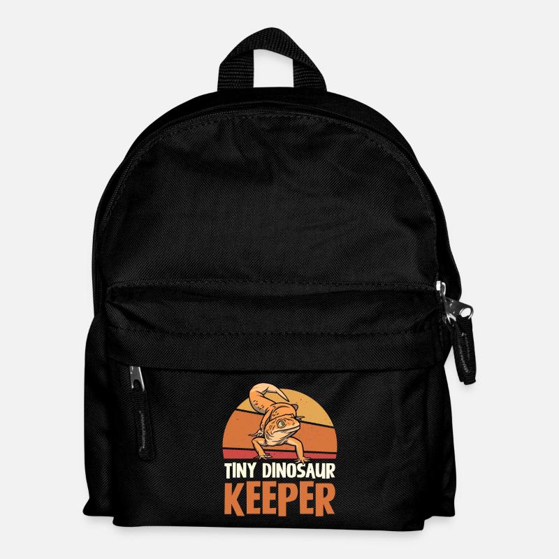 Tiny Dinosaur Keeper Retro Style - Kinder Rucksack - Schwarz