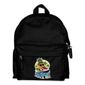 Tropical Wave - Pineapple on Jet Ski - Kids' Backpack - black - Front
