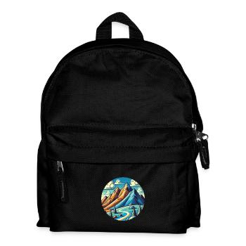 Ohne Ende Natur - Kinder Rucksack - Schwarz - Vorne