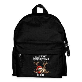 Lustiges Rentier Shirt All I Want For Christmas - Kinder Rucksack - Schwarz - Vorne