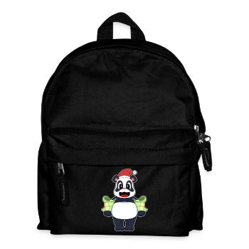 Panda Weihnachten Pakete - Kinder Rucksack - Schwarz - Vorne
