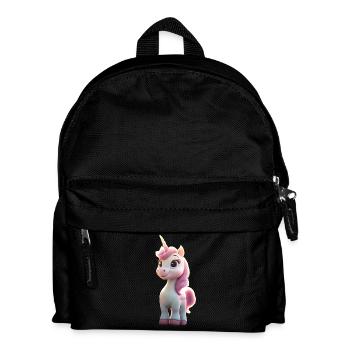 Einhorn Reiterin Ponyhof Pferde Reiten Einhörner - Kinder Rucksack - Schwarz - Vorne