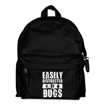 Leicht Ablenkbar Durch Insekten Motiv - Kinder Rucksack - Schwarz - Vorne