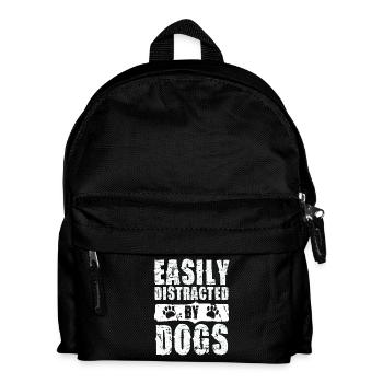 Easily distracted by dogs - Kids' Backpack - black - Front