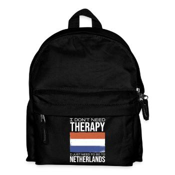 Ich Muss Nur Nach Niederlande Therapie - Kinder Rucksack - Schwarz - Vorne