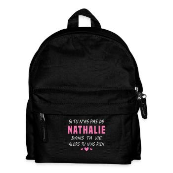 Nathalie in deinem Leben Geschenk Humor - Kinder Rucksack - Schwarz - Vorne