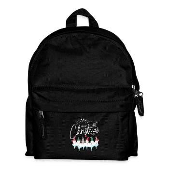 Christmas merry christmas snow gnomes - Kids' Backpack - black - Front