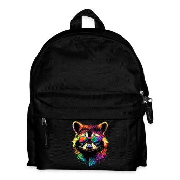 Raccoon Popart Colorful Rainbow Raccoon Raccoon Raccoon - Kids' Backpack - black - Front