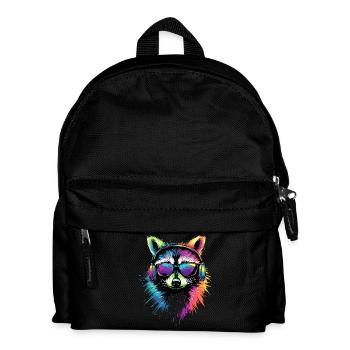 Raccoon Popart Colorful Rainbow Raccoon Raccoon Raccoon - Kids' Backpack - black - Front