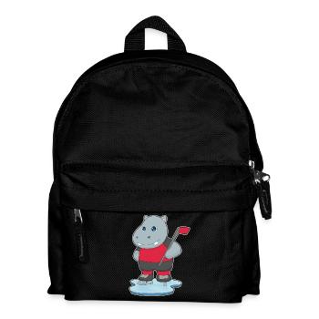 Hippopotamus Hockey Hockey Stick - Kids' Backpack - black - Front