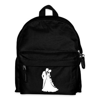 Bride Groom Newlyweds Wedding - Kids' Backpack - black - Front